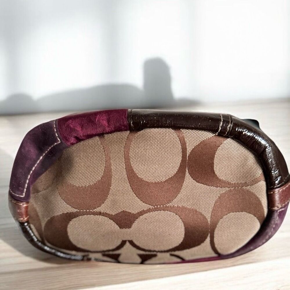 Coach Vintage Holiday Patchwork Bleeker Duffle Purse - Picture 3 of 8